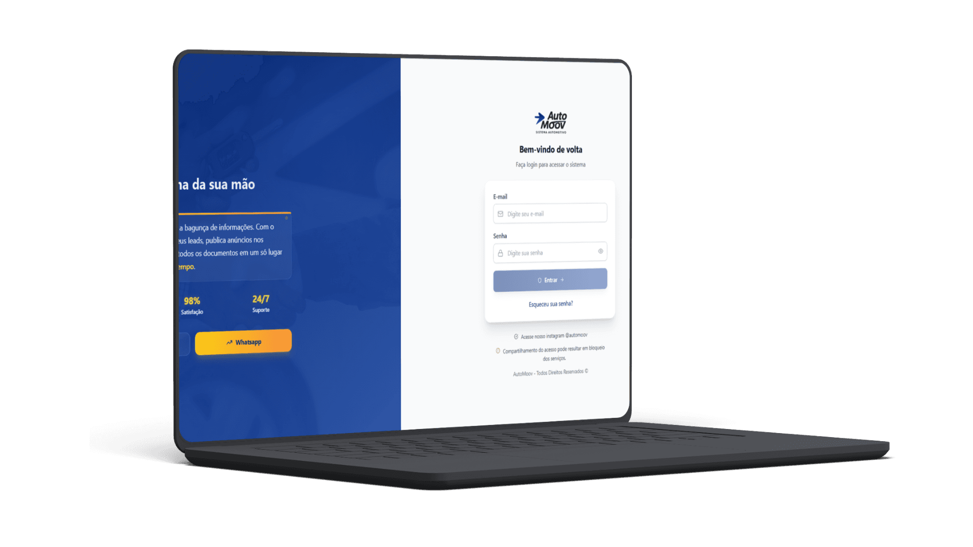 AutoMoov no notebook
